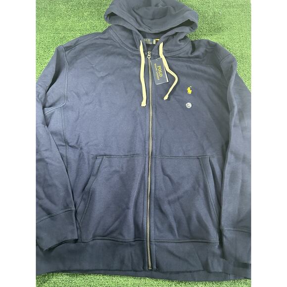 Polo Ralph Lauren Men's Full Zip Fleece Hoodie Navy Blue 2XB NWT - Picture 3 of 11